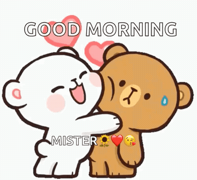 Teddy Bears Hugging Good Morning GIF