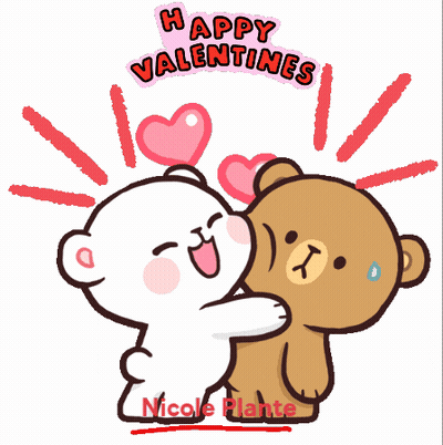 Teddy Bears Hugging Happy Valentines GIF