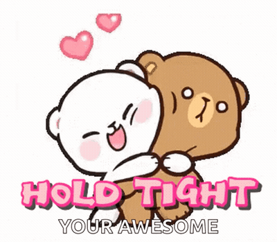 Teddy Bears Hugging Hold Tight Your Awesome GIF