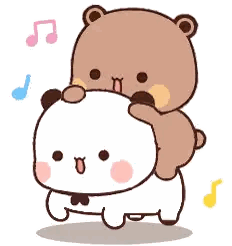 Teddy Bears Hugging Sticker