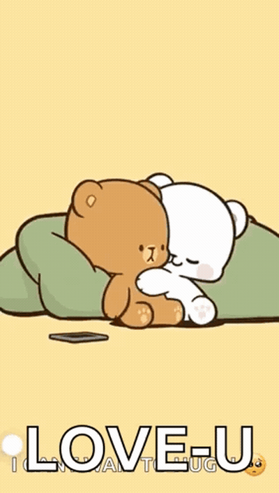 Teddy Bears Hugging I Love U GIF