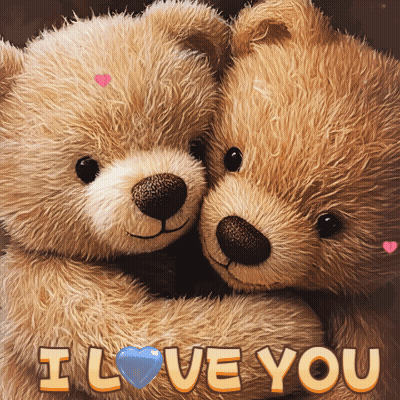Teddy Bears Hugging I Love You GIF