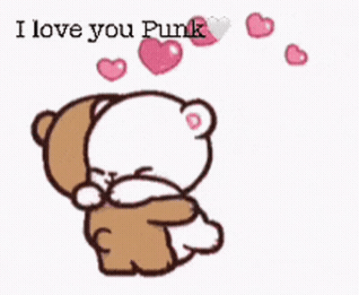 Teddy Bears Hugging I Love You Punk GIF