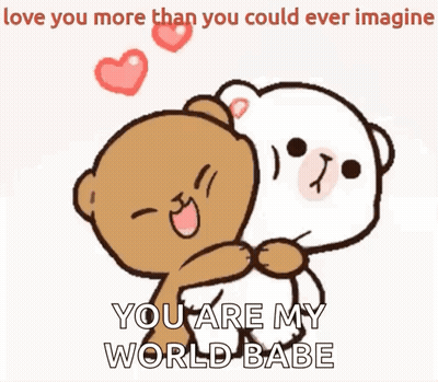 Teddy Bears Hugging Love You More GIF