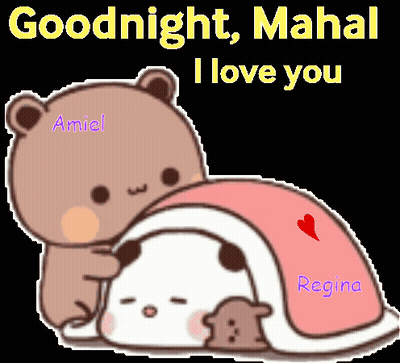 Teddy Bears Hugging Saying Goodnight Mahal I Love You GIF