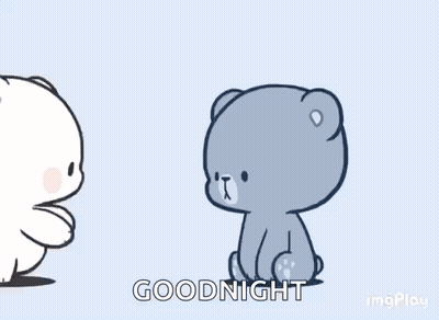 Teddy Bears Hugging Saying Goodnight GIF