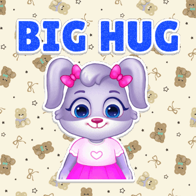 Teddy Bears Hugging Sending Big Hugs GIF