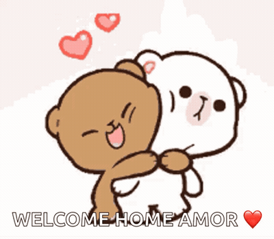 Teddy Bears Hugging Welcome Home Amor GIF