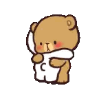 Teddy Bears Hugging With Pink Hearts Sticker