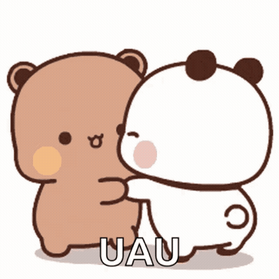 Teddy Bears Hugging With Uau GIF