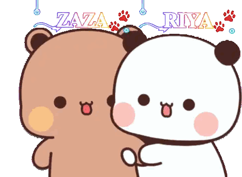 Teddy Bears Hugging Zaza And Riya Sticker