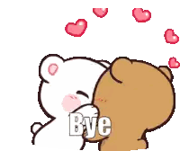 Teddy Bears Kissing Bye Sticker