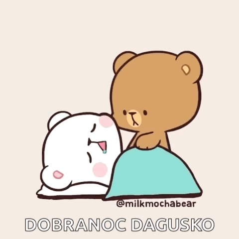Teddy Bears Kissing Dobranoc Dagusko GIF
