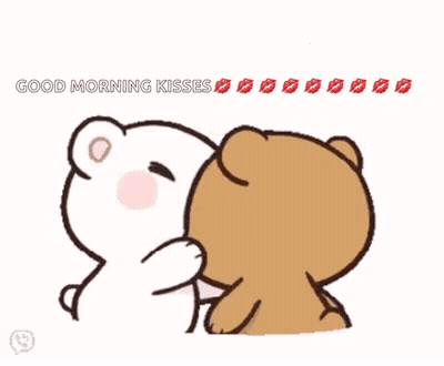 Teddy Bears Kissing Good Morning GIF