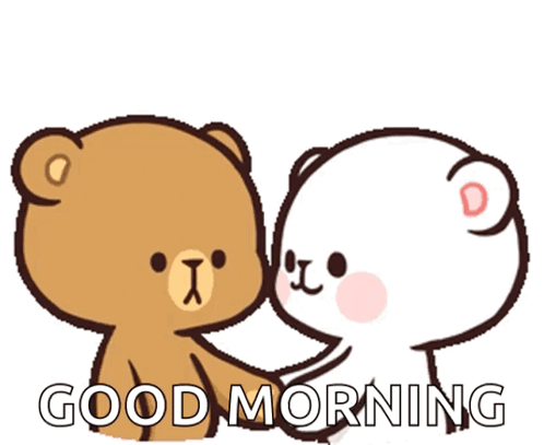 Teddy Bears Kissing Good Morning GIF