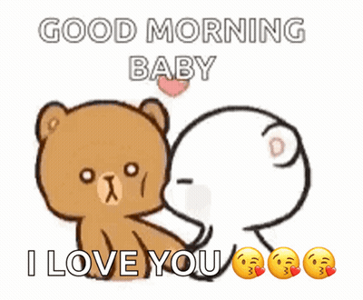 Teddy Bears Kissing Good Morning Baby GIF