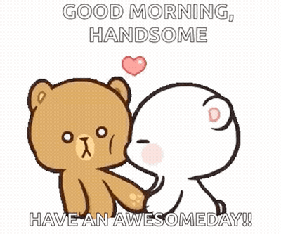Teddy Bears Kissing Good Morning Handsome GIF