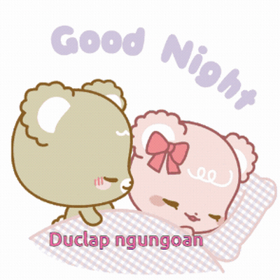 Teddy Bears Kissing Good Night GIF