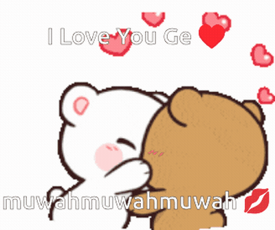 Teddy Bears Kissing I Love You GIF