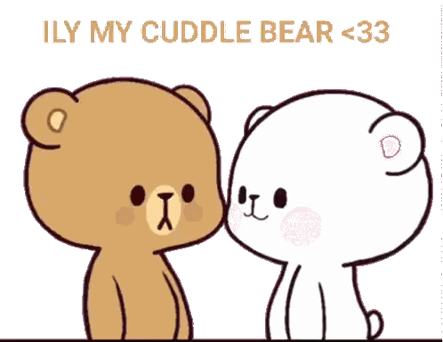 Teddy Bears Kissing Ily My Cuddle Bear Sticker