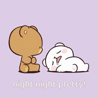 Teddy Bears Kissing Night Night Pretty GIF