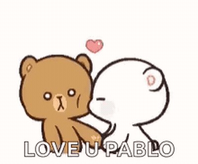 Teddy Bears Kissing With Heart In Background GIF