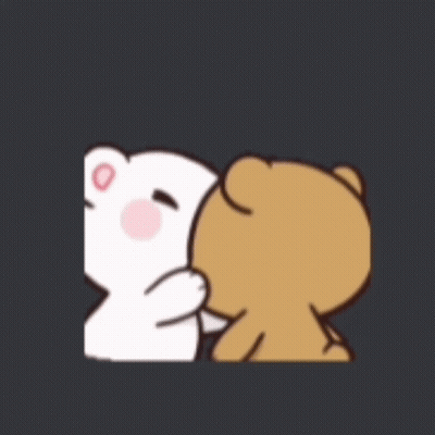 Teddy Bears Kissing With Hearts GIF