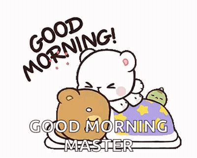 Teddy Bears Laying With Good Morning GIF
