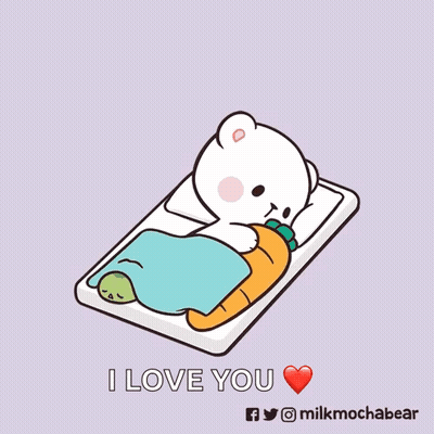 Teddy Bears Laying With I Love You GIF