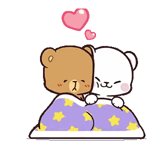 Teddy Bears On Purple Blanket Sticker
