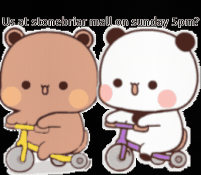 Teddy Bears Riding Bicycles GIF