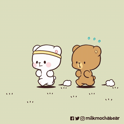 Teddy Bears Running Milkmochabear GIF