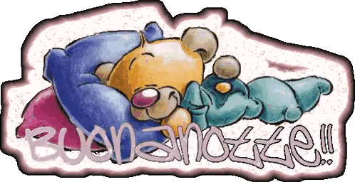 Teddy Bears Saying Buonanotte Sticker