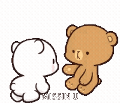 Teddy Bears Saying Missin U GIF