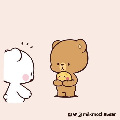 Teddy Bears Sitting At Table With Cat Bowl GIF