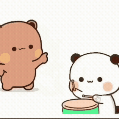 Teddy Bears Standing Together GIF