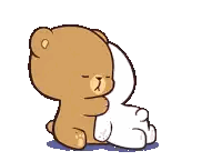 Teddy Bears Standing Together Sticker