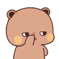 Teddy Covering Nose Sticker