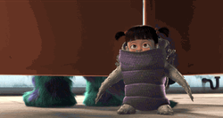 Tee Hee Boo Hiding Monster Inc GIF