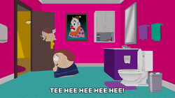 Tee Hee Eric Cartman Chasing Cupid GIF