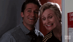 Tee Hee Jane Lynch Glee GIF