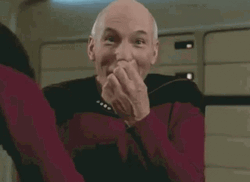 Tee Hee Jean Luc Picard Star Trek GIF