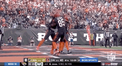 Tee Higgins Backward Run GIF