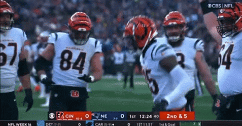 Tee Higgins Celebration End Zone GIF
