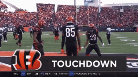 Tee Higgins Dancing With Teammate GIF