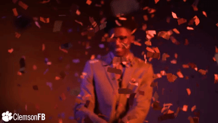 Tee Higgins Raining Confetti GIF