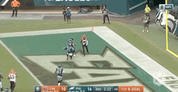 Tee Higgins Throws Down Ball GIF