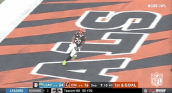 Tee Higgins Touchdown Run Then Celebrate GIF