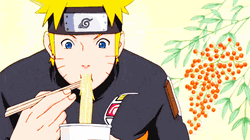 Teen Naruto Eating Ramen Cup Noodles GIF