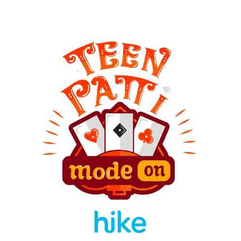 Teen Patti Mode Logo With Playing Cards Sticker